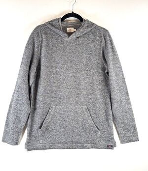 Faherty Mens Hoodie Gray Cotton Pullover Knit Sweatshirt Casual Outdoor Small